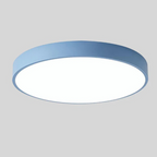 Scandinavian wood LED ceiling light, round modern indoor flush mount