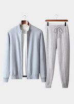 Men's Merino Wool Tracksuit | Comfortable Lounge Set with Zip