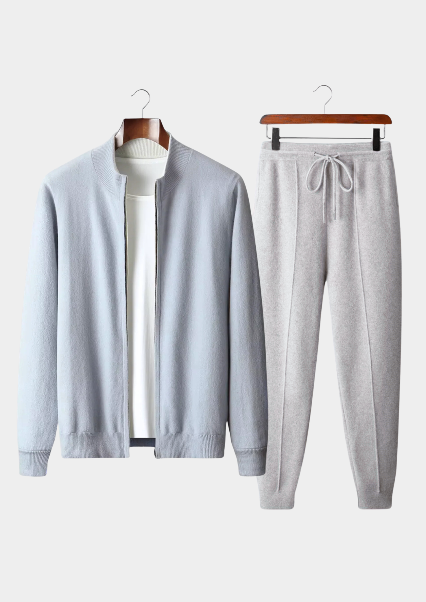 Men's Merino Wool Tracksuit | Comfortable Lounge Set with Zip