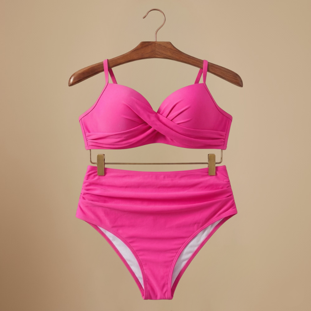 Women Bikini Sets High Waist Ruched Two Piece Swimsuit | Aria