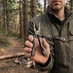 18-in-1 folding multitool with needle-nose pliers, dark grey, pocket EDC