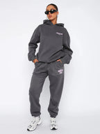 Women's oversized hoodie set with matching jogger pants, casual lounge wear