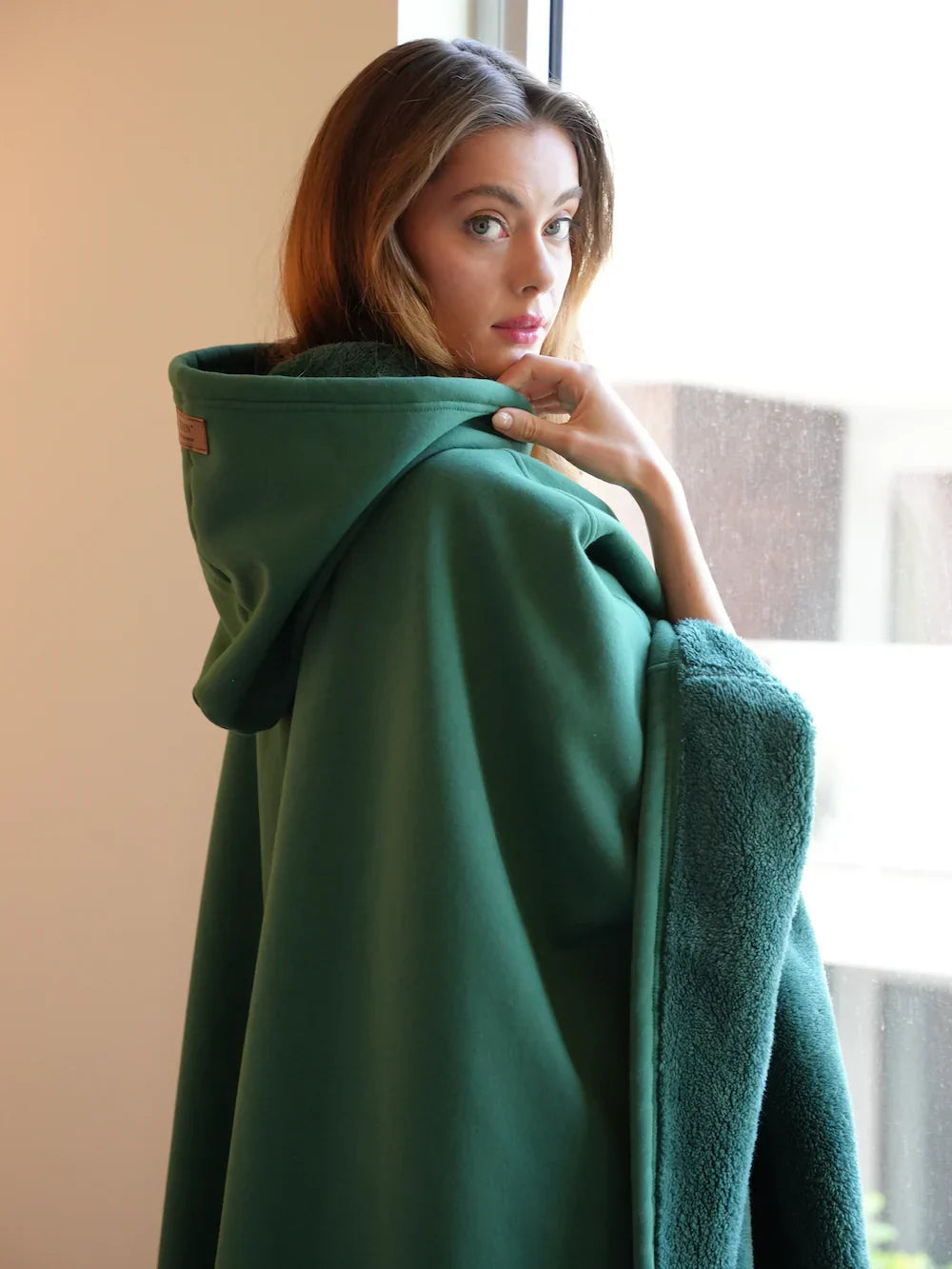 Oversized hoodie blanket for women, silky-soft wearable blanket in multiple colours