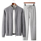 Men's Merino Wool Lounge Tracksuit | Zip Up, Two Tone