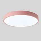 Scandinavian wood LED ceiling light, round modern indoor flush mount