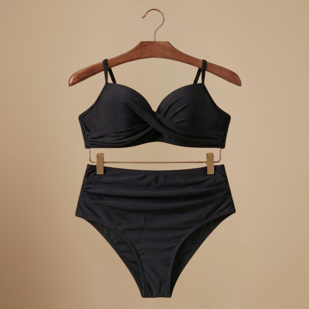 Women Bikini Sets High Waist Ruched Two Piece Swimsuit | Aria