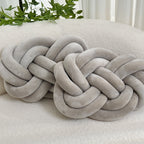 Plush button ball cushions set of 2, decorative knot design for sofa and bed