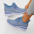 Women orthopedic sneakers with wide toe box and arch support