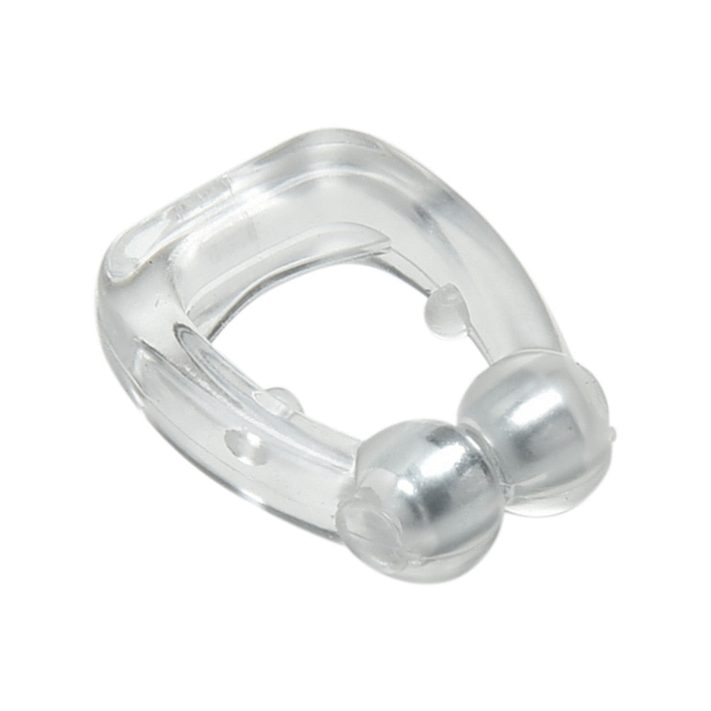 Silicone anti snoring nose clip reusable transparent sleep aid