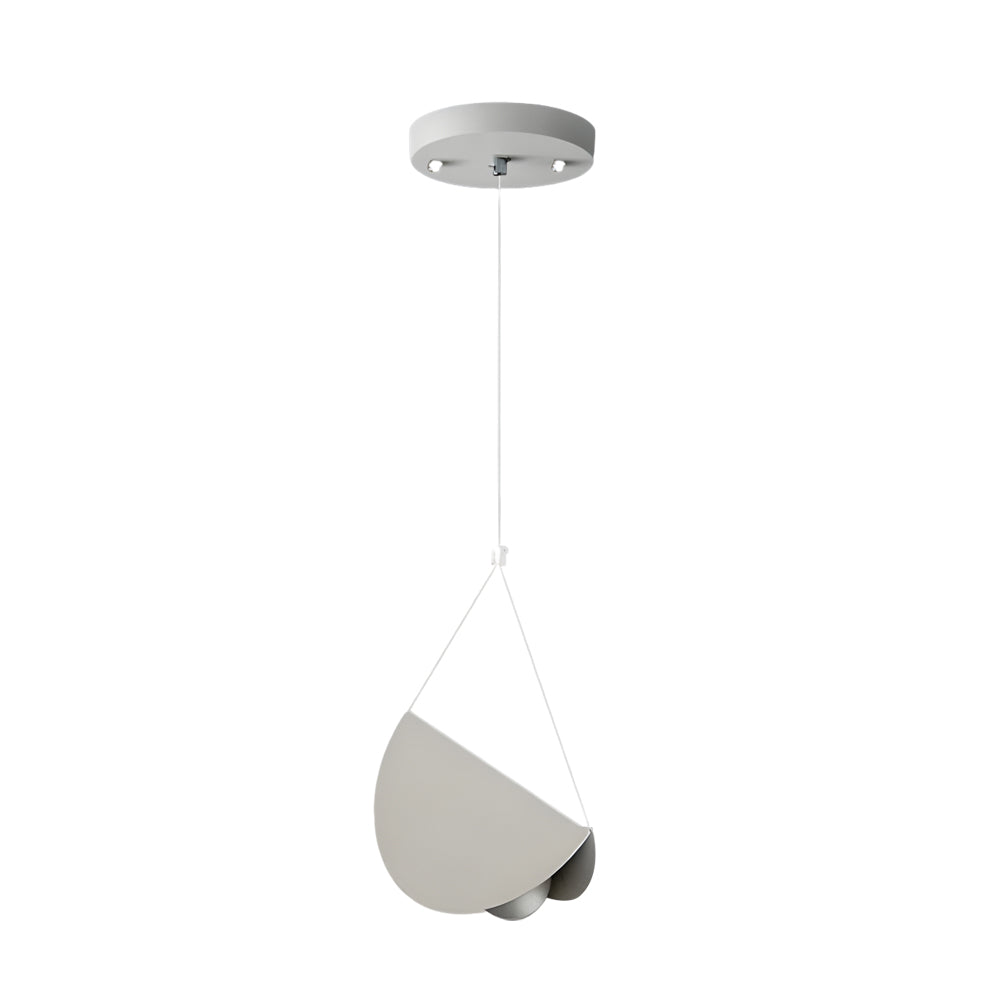 Minimalist white half-moon pendant lamp, 1/3/6-light crescent ceiling light