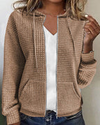 Women's casual jacket with pockets and modern fit, premium cotton blend
