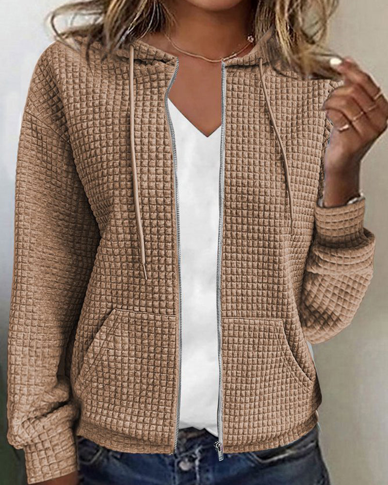 Women's casual jacket with pockets and modern fit, premium cotton blend