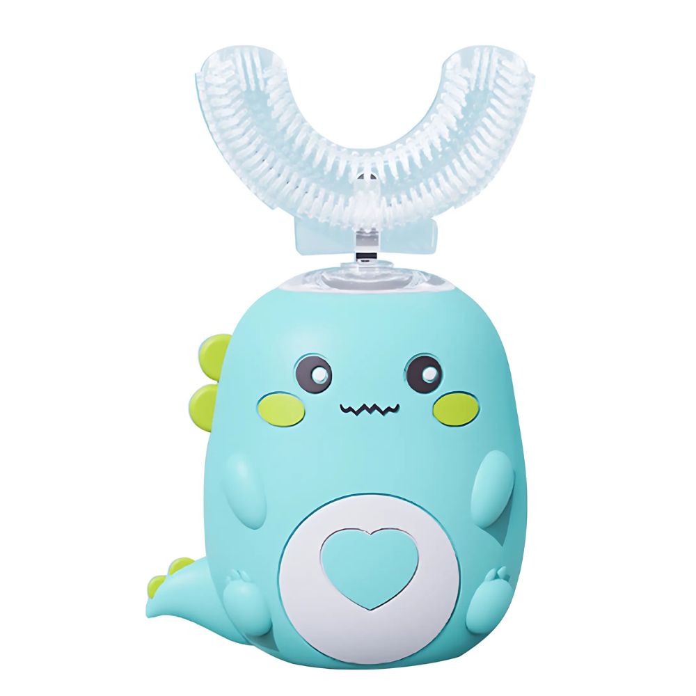 Kids electric toothbrush 360 U-shape sonic with smart timer and blue light, rechargeable