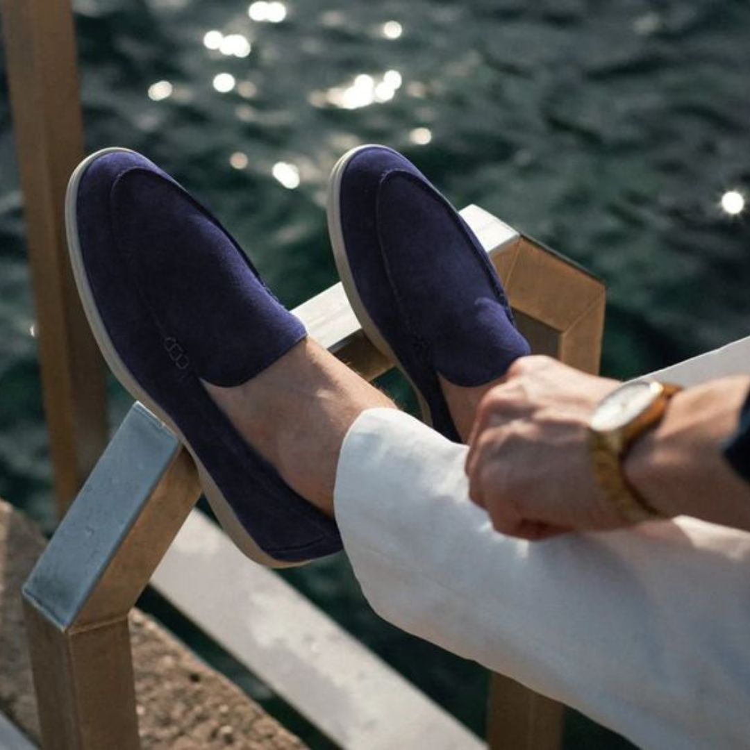 Men's slip-on loafers old money style, cushioned insole, sizes EU 39-46