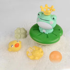 Bath toy fountain frog sprinkler for toddlers, battery-powered