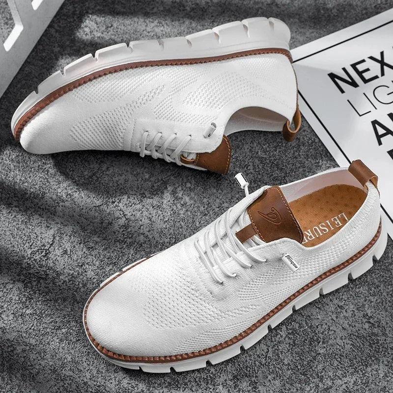 Men's breathable comfort shoes slip-on casual faux leather, EU 36-50