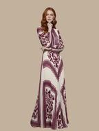Women's pleated maxi evening dress, formal flowy style for weddings and events