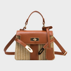 Women's structured top handle handbag, compact 20x20x14cm, available in coffee, black and yellow