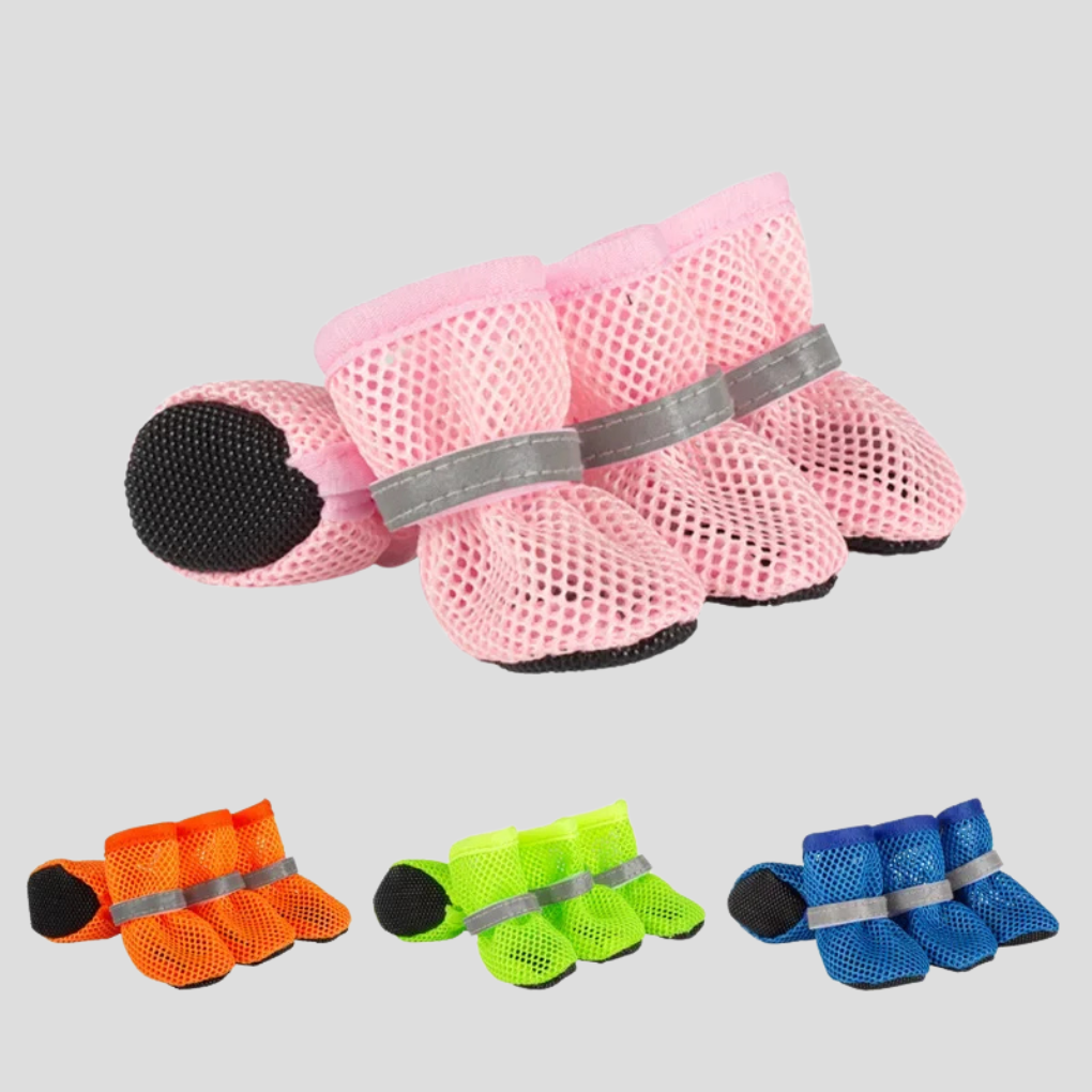 Anti-slip rubber sole dog cat paw shoes breathable cotton booties