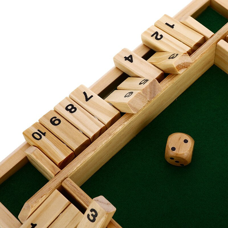 Family board game wooden addition strategy dice flaps ages 3+