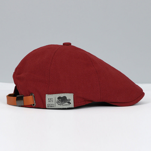 Men's adjustable beret in breathable fabric, unisex classic hat style