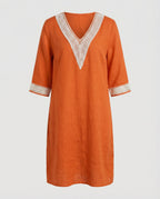 Women's cotton casual dress, breathable everyday style in multiple colors