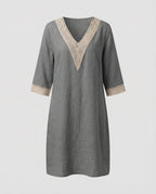 Women's cotton casual dress, breathable everyday style in multiple colors