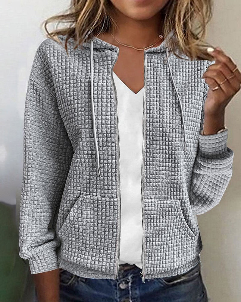 Women's casual jacket with pockets and modern fit, premium cotton blend