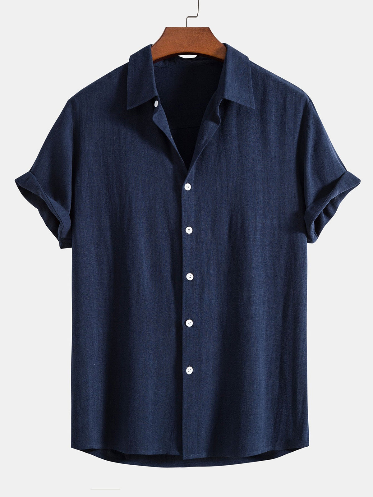 Men's summer outfit set lightweight linen shirt and trousers relaxed fit
