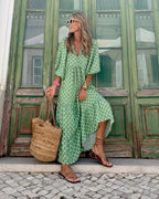 Women's summer dress in floral and ethnic prints, lightweight limited edition S–3XL