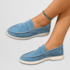 Women slip-on loafers classic clean silhouette everyday flat shoes