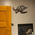Metal sea turtle wall art handmade coastal nautical beach theme decor