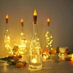 LED bottle lights battery-powered cork design 10 pack for Christmas and party decoration