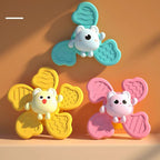 Baby bath toys set of 3 with teething ring and color learning features
