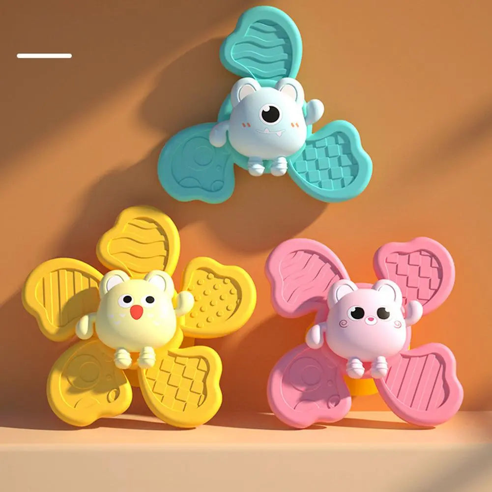 Baby bath toys set of 3 with teething ring and color learning features