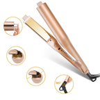 2-in-1 hair styler ceramic straightener and curling iron with auto-off