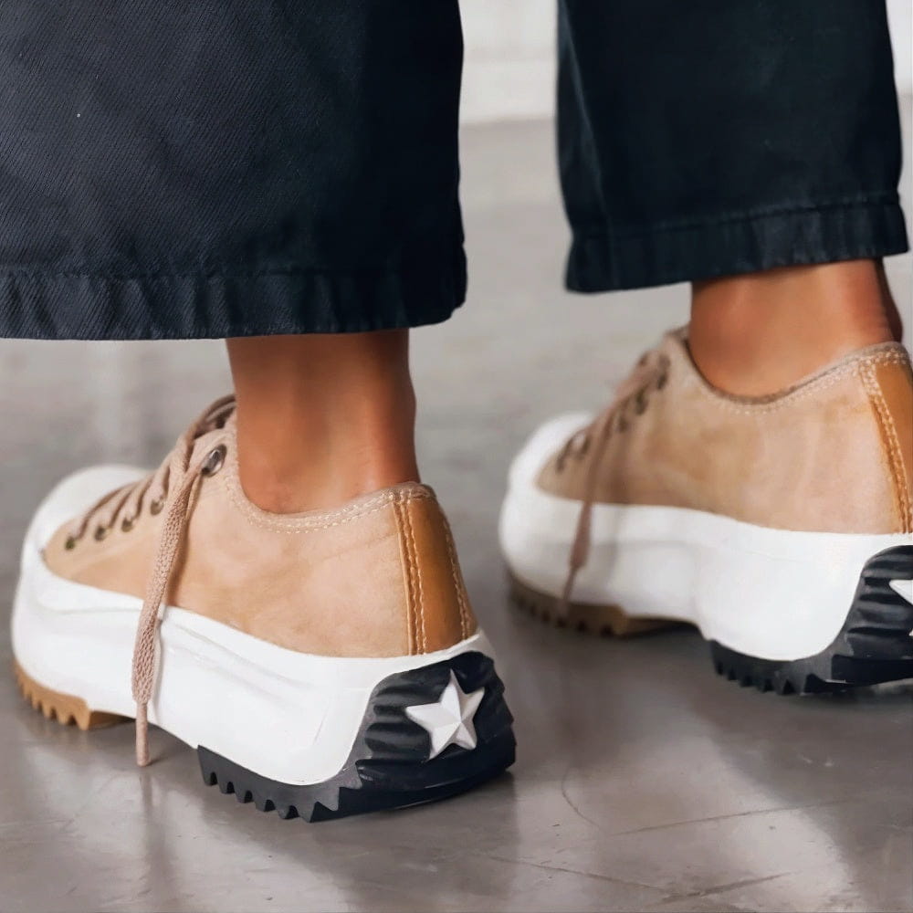 Women's casual lace-up sneakers, lightweight and non-slip sole