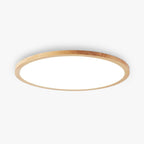LED ceiling light dimmable tri-color minimalist wood accent, 23cm to 50cm