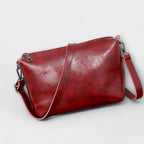 Women 4 piece vintage bag set in brown black red and gray