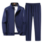 Men's Comfortable Lounge Set Zip | Black, Grey, Navy | Two-Piece Tracksuit