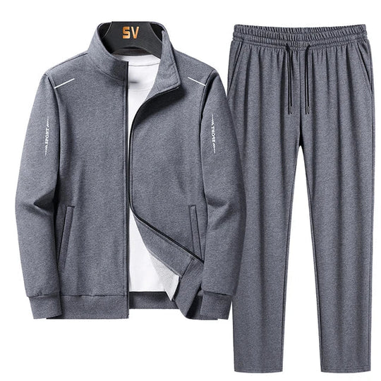 Men's Comfortable Lounge Set Zip | Black, Grey, Navy | Two-Piece Tracksuit