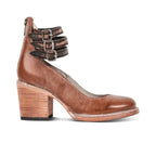 Women vintage heels in black and brown retro style
