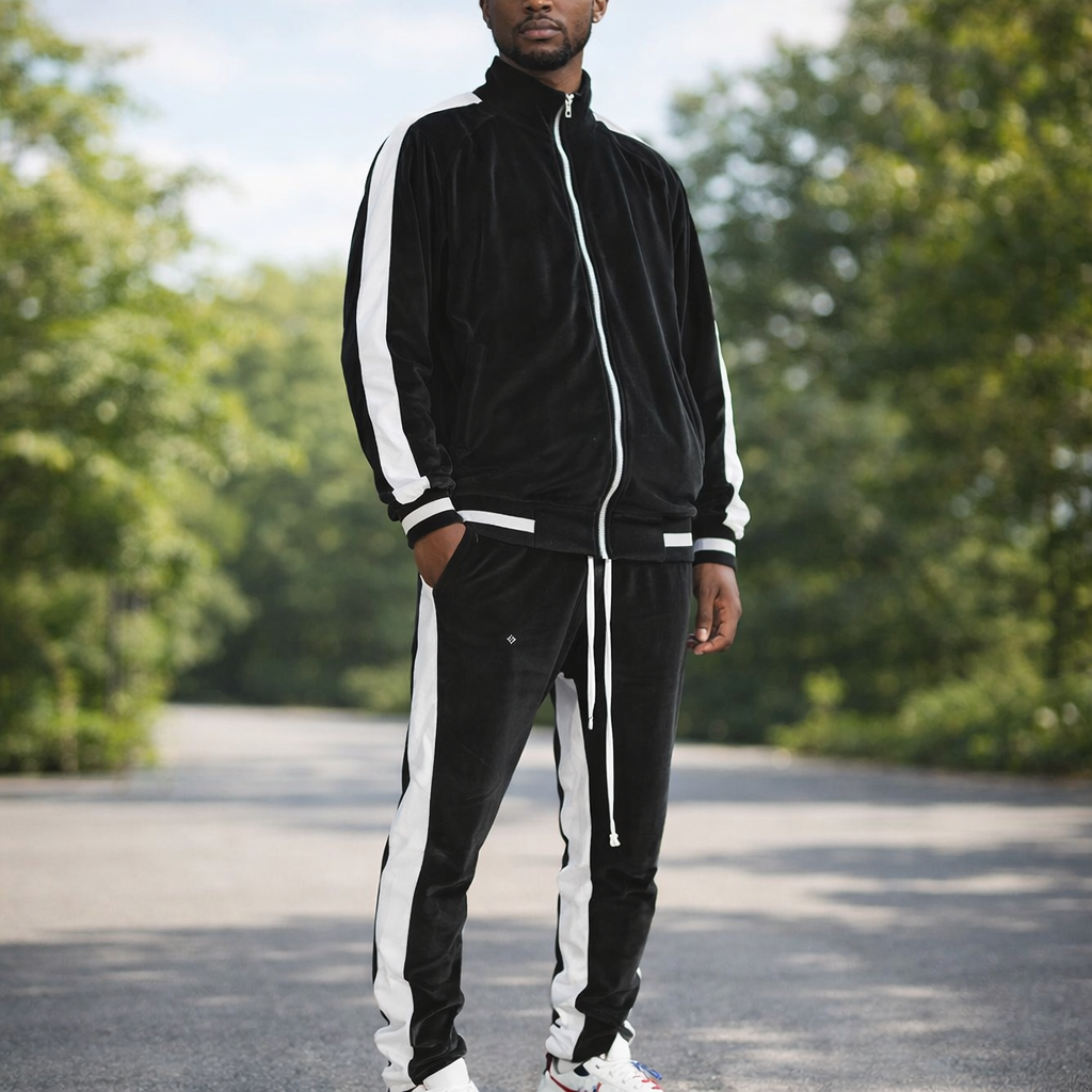 Black / 2XL / Full Outfit (pants + sweater)