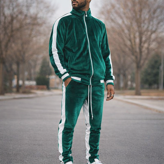 Classic Velvet - Men's Tracksuit - Continuous Zipper