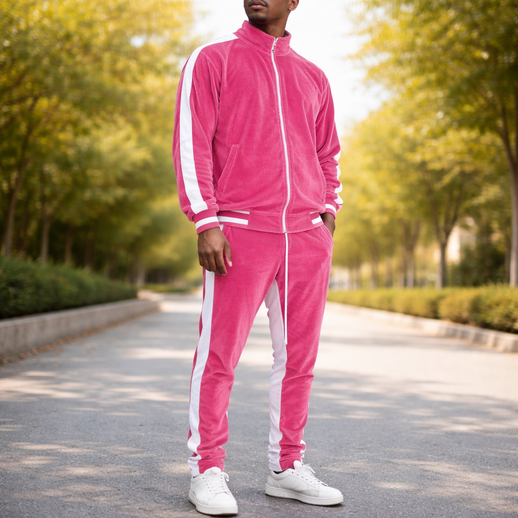 Classic Velvet - Men's Tracksuit - Continuous Zipper