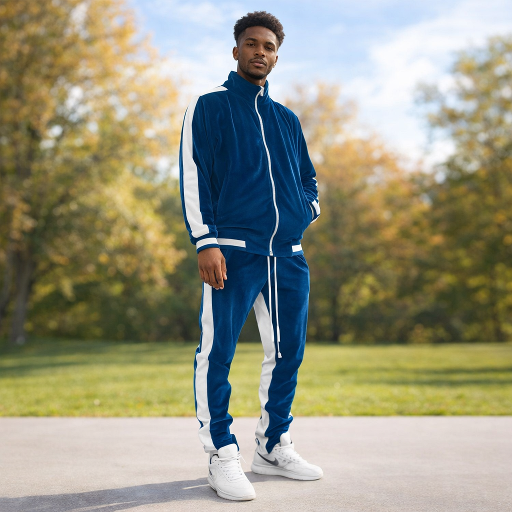 Royal Blue / 2XL / Full Outfit (pants + sweater)