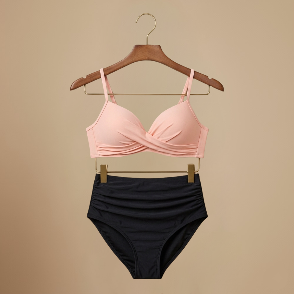 Women Bikini Sets High Waist Ruched Two Piece Swimsuit | Aria