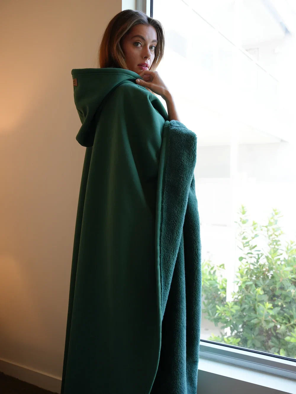 Oversized hoodie blanket for women, silky-soft wearable blanket in multiple colours