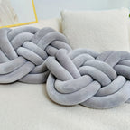 Plush button ball cushions set of 2, decorative knot design for sofa and bed