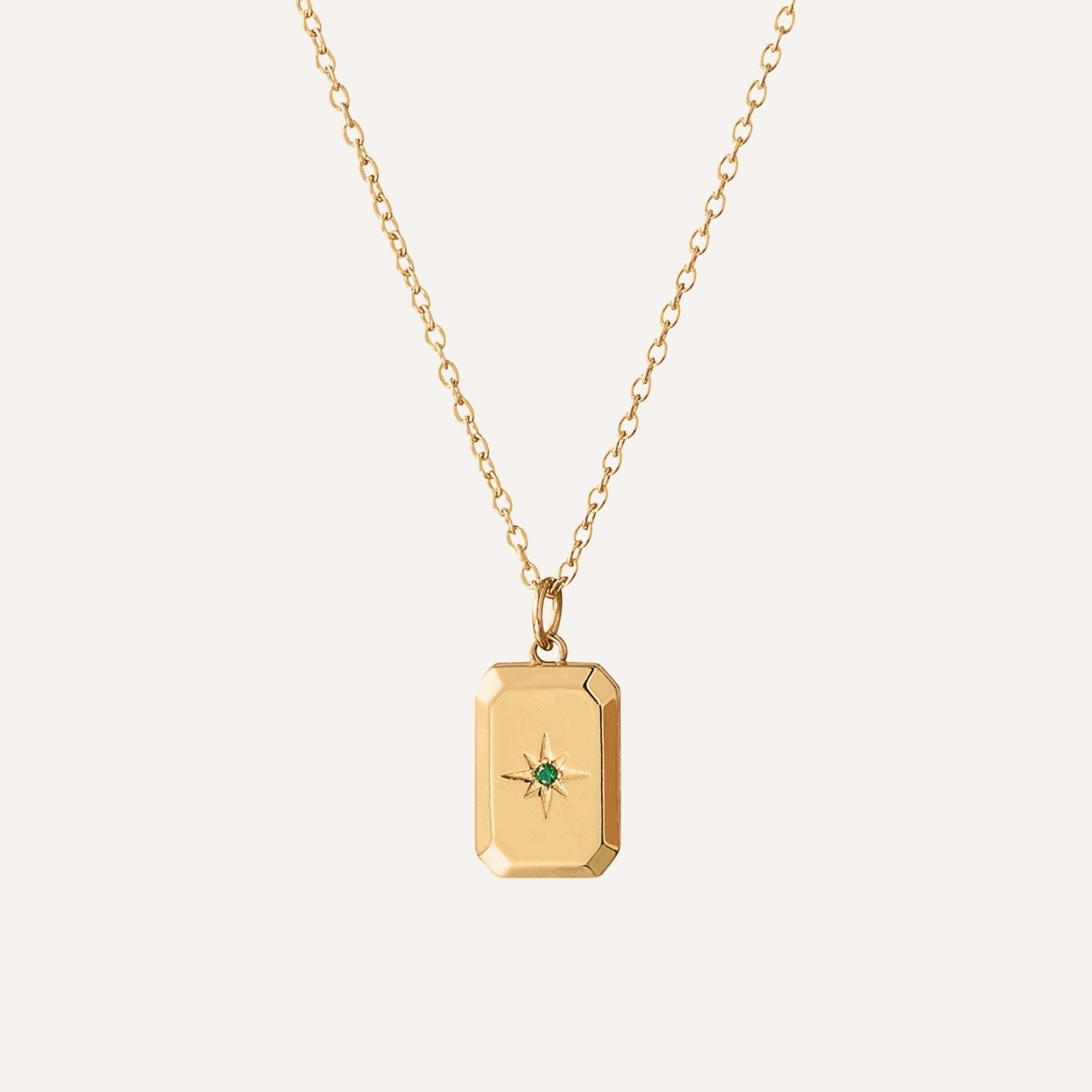 Photo locket necklace with birthstone detail gold and silver finish
